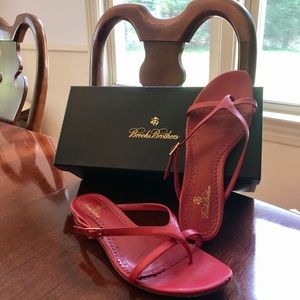 Brooks Brothers Red Leather Sandals Size 7.5